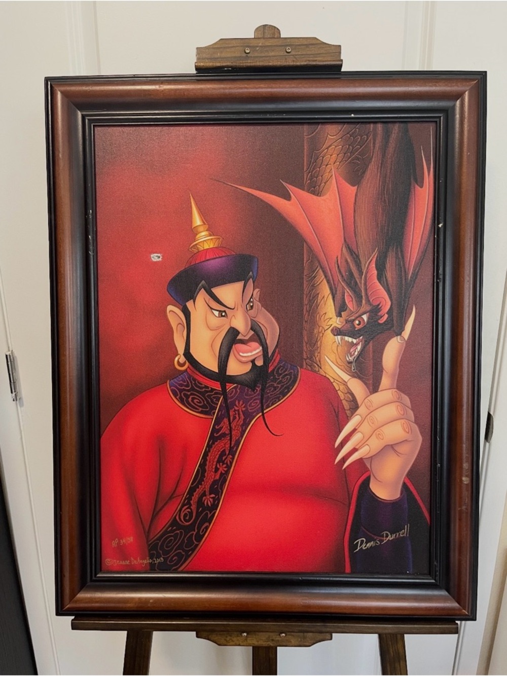 Framed Dragon Art Print - AP 34/38 Jeanne DeAngelis 2013 Signed Dennis Durrell